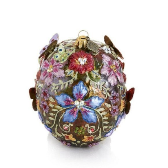 JAY STRONGWATER 4.5" TALL SKULL WITH BUTTERFLIES GLASS ORNAMENT BRAND NEW IN BOX - Picture 4 of 6